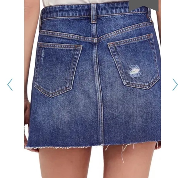 Free People Distressed Denim Mini Skirt 25 - Picture 2 of 8